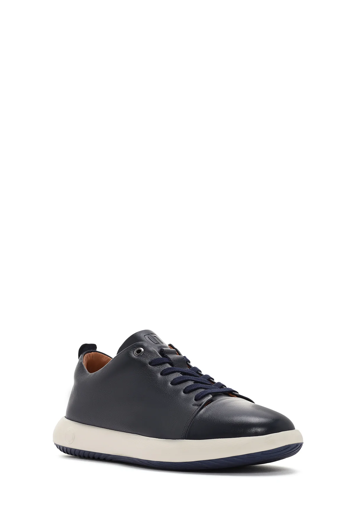 Erkek Lacivert Bağcıklı Deri Sneaker - Image 6
