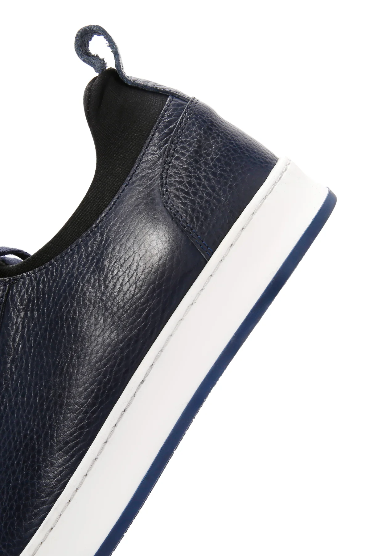 Erkek Lacivert Bağcıklı Deri Sneaker - Image 8