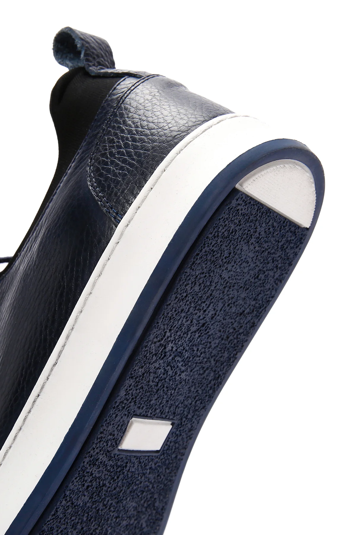 Erkek Lacivert Bağcıklı Deri Sneaker - Image 9
