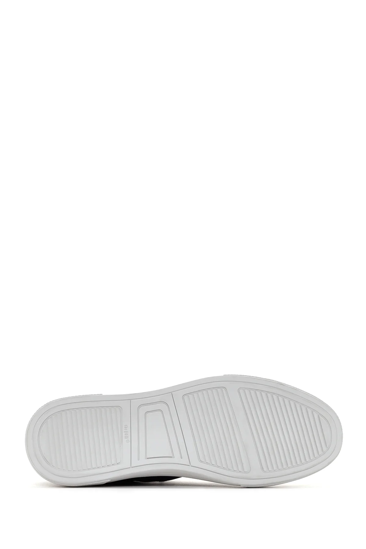 Erkek Lacivert Bağcıklı Deri Sneaker - Image 4