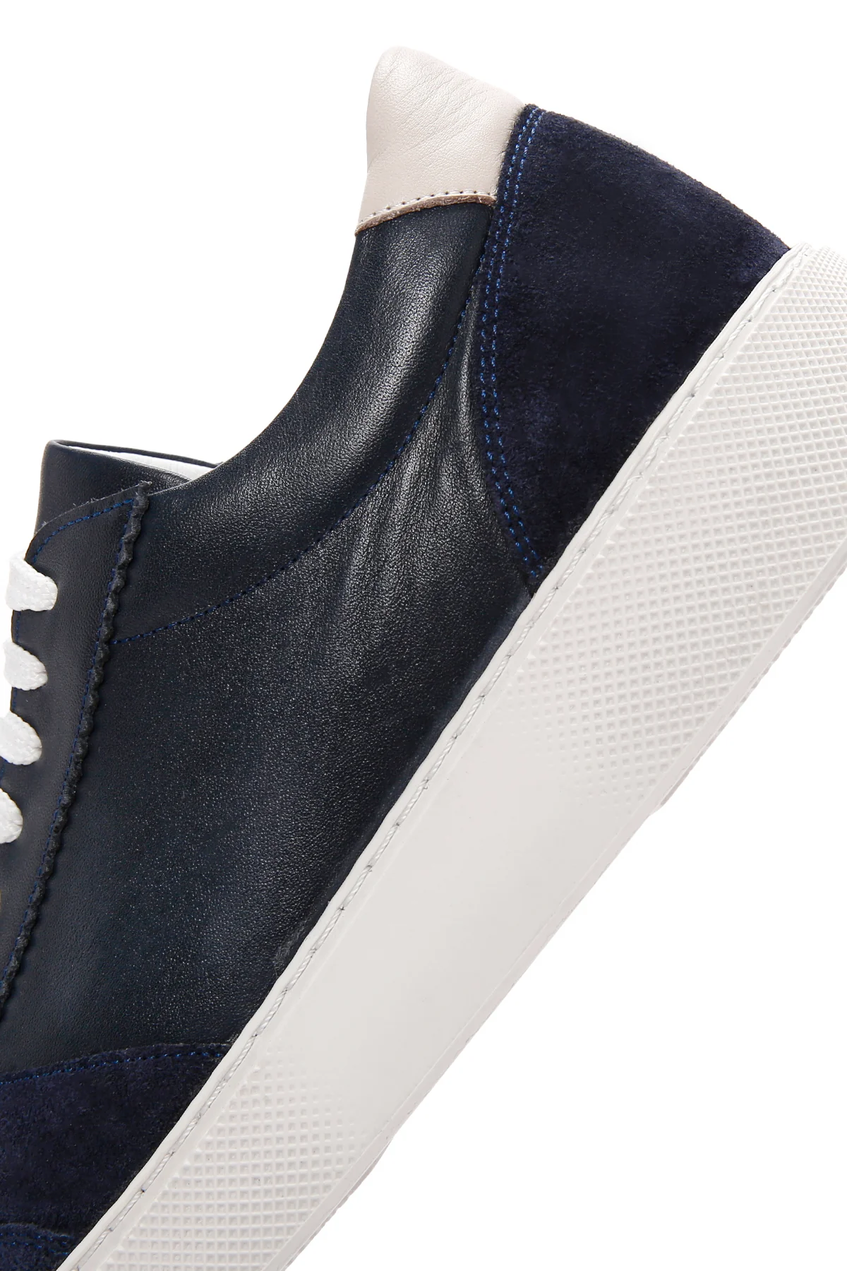 Erkek Lacivert Bağcıklı Deri Sneaker - Image 8