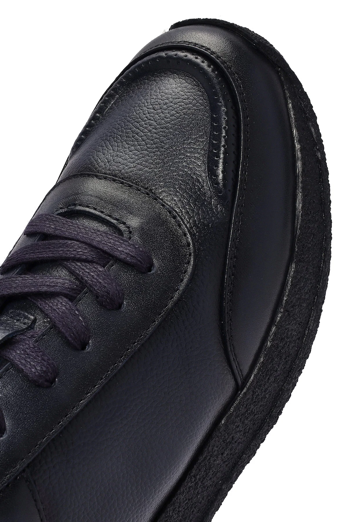 Erkek Lacivert Bağcıklı Deri Sneaker - Image 9