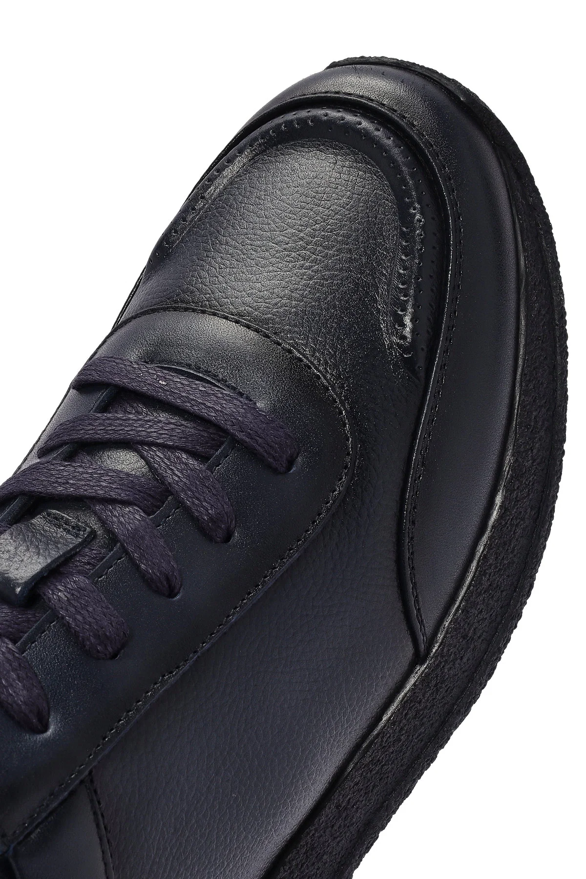 Erkek Lacivert Bağcıklı Deri Sneaker - Image 9