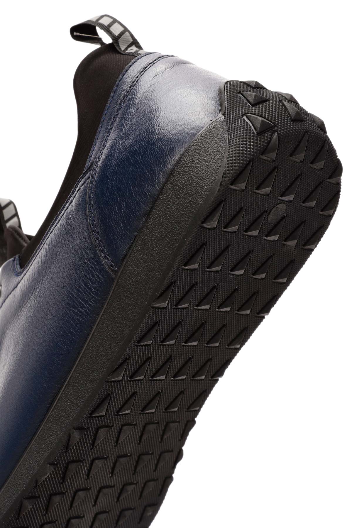 Erkek Lacivert Bağcıklı Deri Sneaker - Image 8