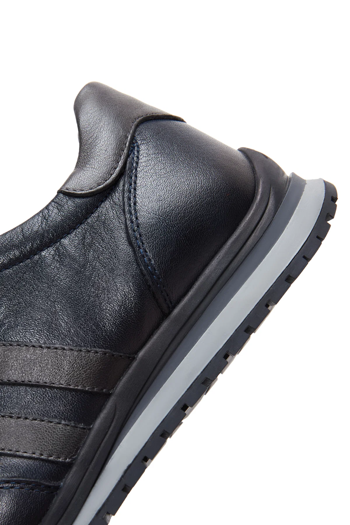 Erkek Lacivert Bağcıklı Deri Sneaker - Image 7