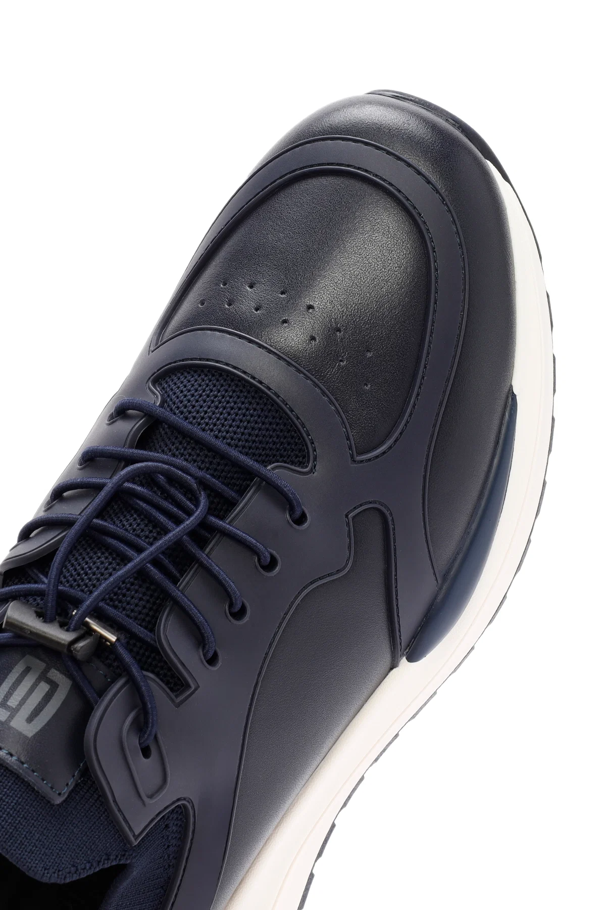 Erkek Lacivert Bağcıklı Deri Sneaker - Image 10