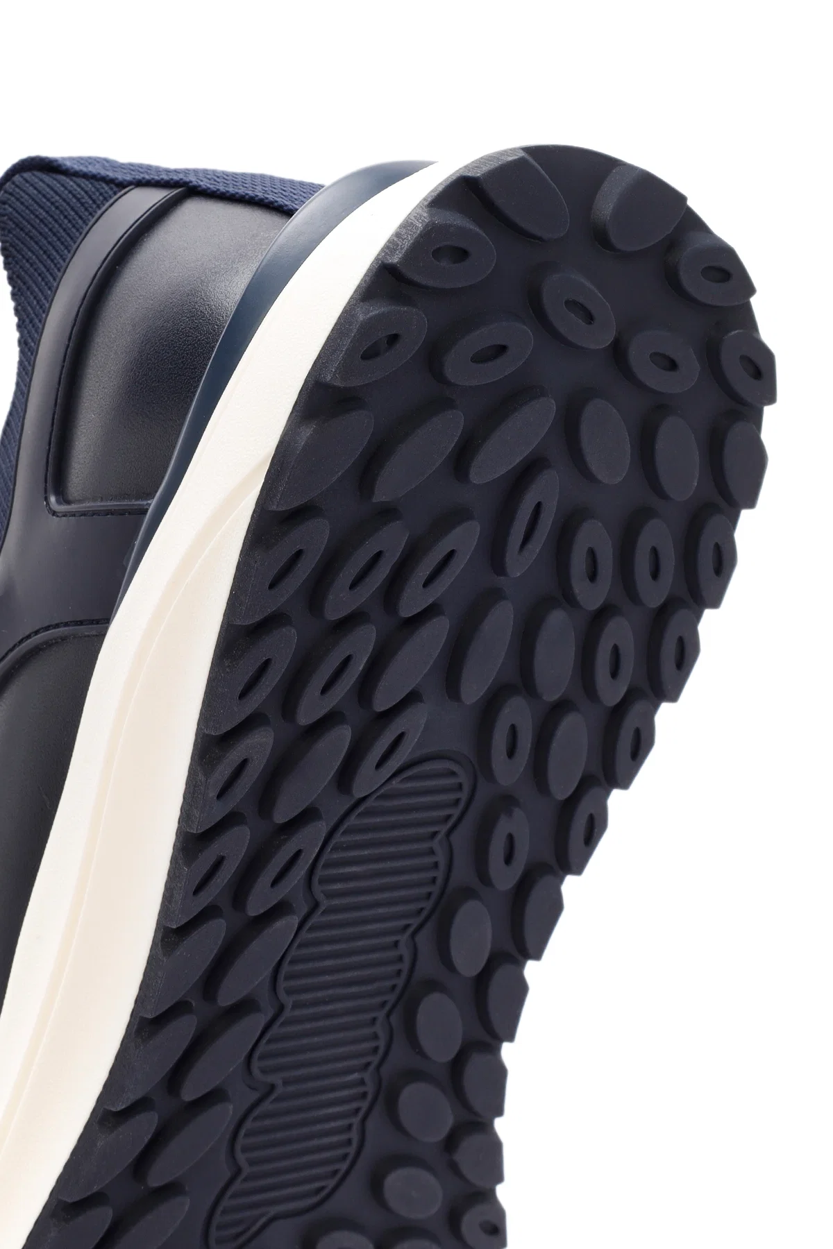 Erkek Lacivert Bağcıklı Deri Sneaker - Image 8