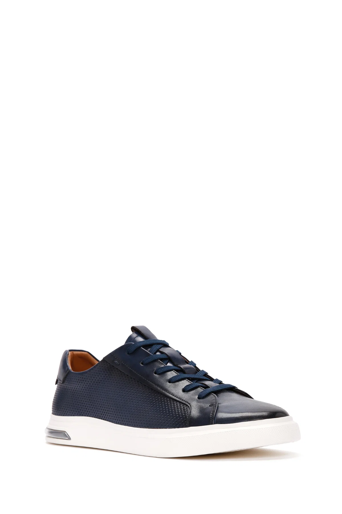 Erkek Lacivert Bağcıklı Deri Sneaker - Image 6