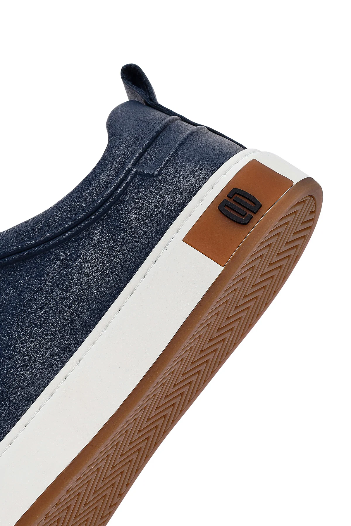 Erkek Lacivert Bağcıklı Deri Sneaker - Image 8
