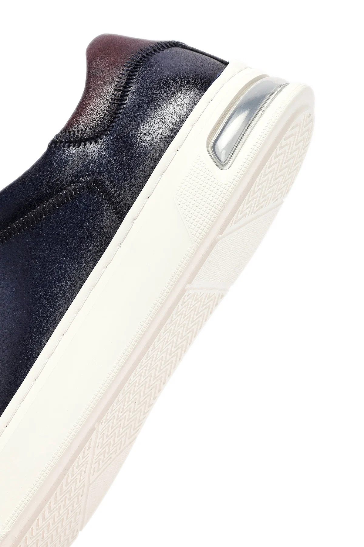 Erkek Lacivert Bağcıklı Deri Sneaker - Image 8