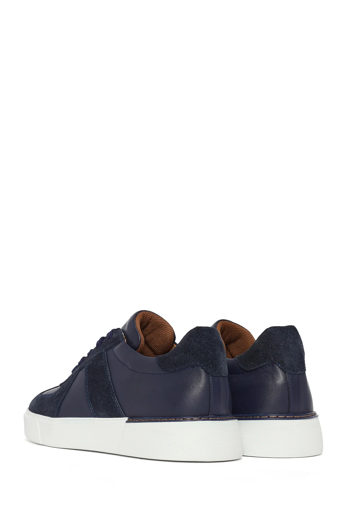 Erkek Lacivert Bağcıklı Deri Sneaker - Image 6
