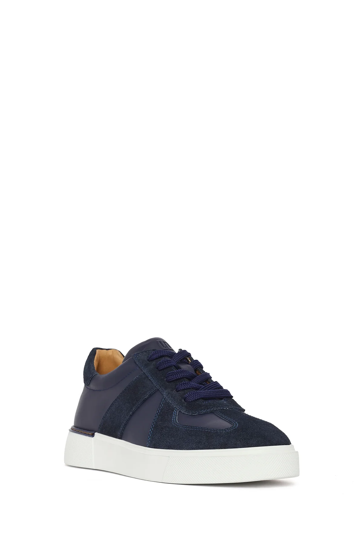 Erkek Lacivert Bağcıklı Deri Sneaker - Image 7