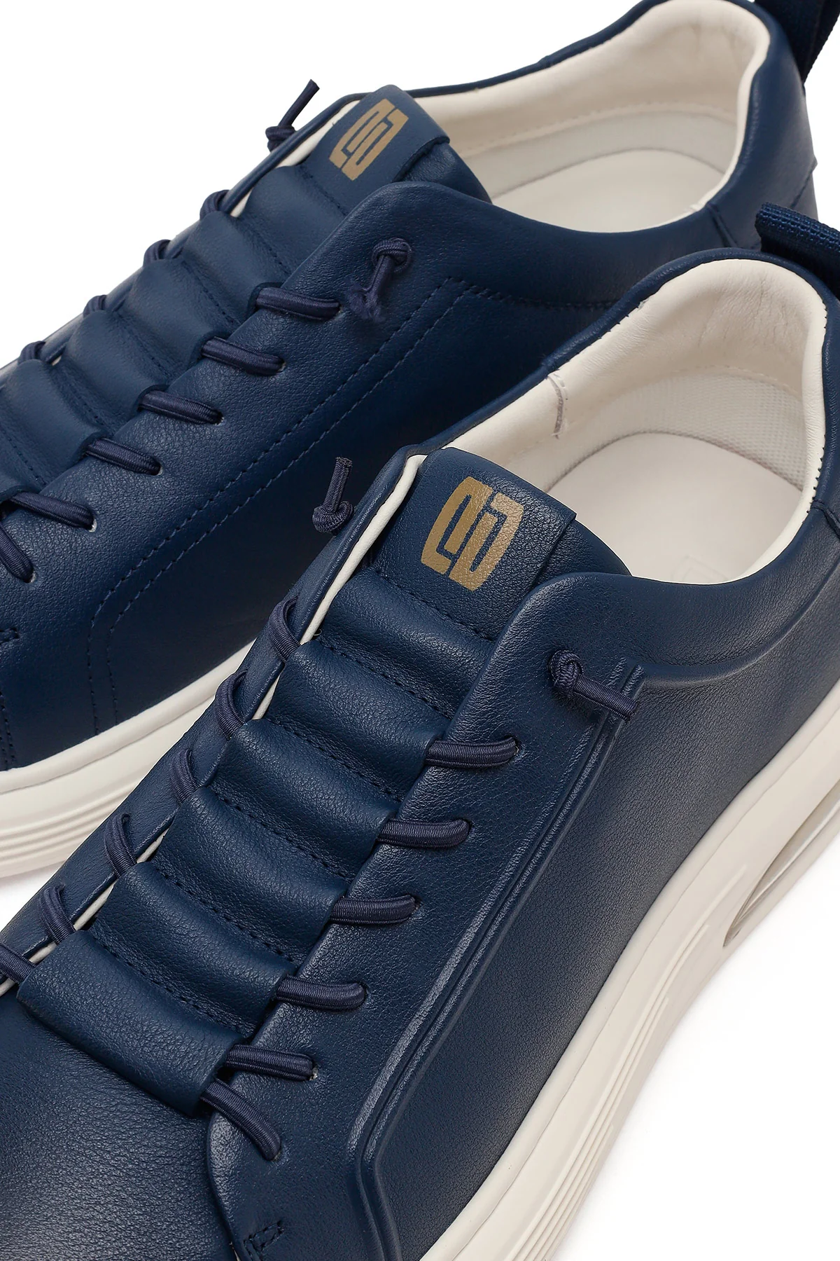 Erkek Lacivert Bağcıklı Deri Sneaker - Image 11