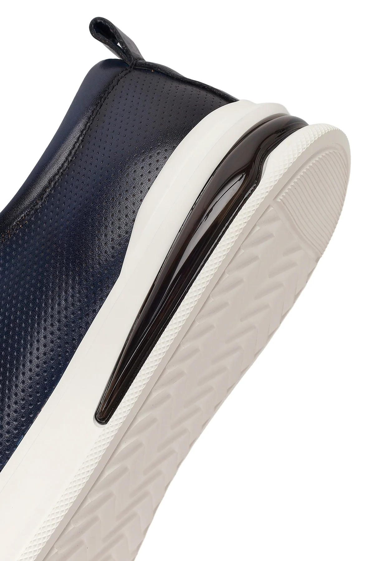 Erkek Lacivert Bağcıklı Deri Sneaker - Image 8