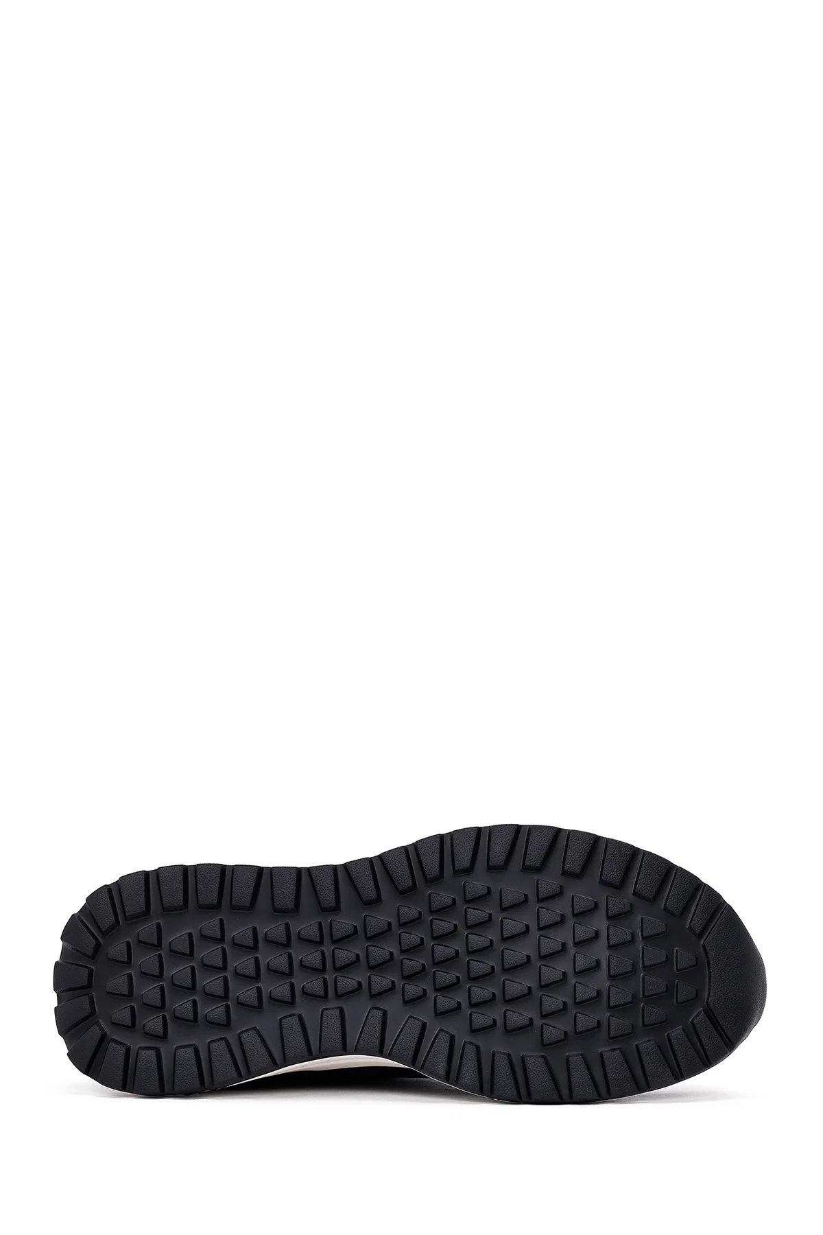 Erkek Lacivert Bağcıklı Kalın Tabanlı Deri Casual Sneaker - Image 4