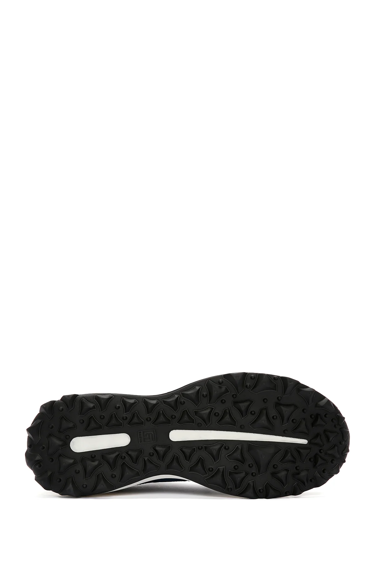 Erkek Lacivert Bağcıklı Kalın Tabanlı Deri Sneaker - Image 4