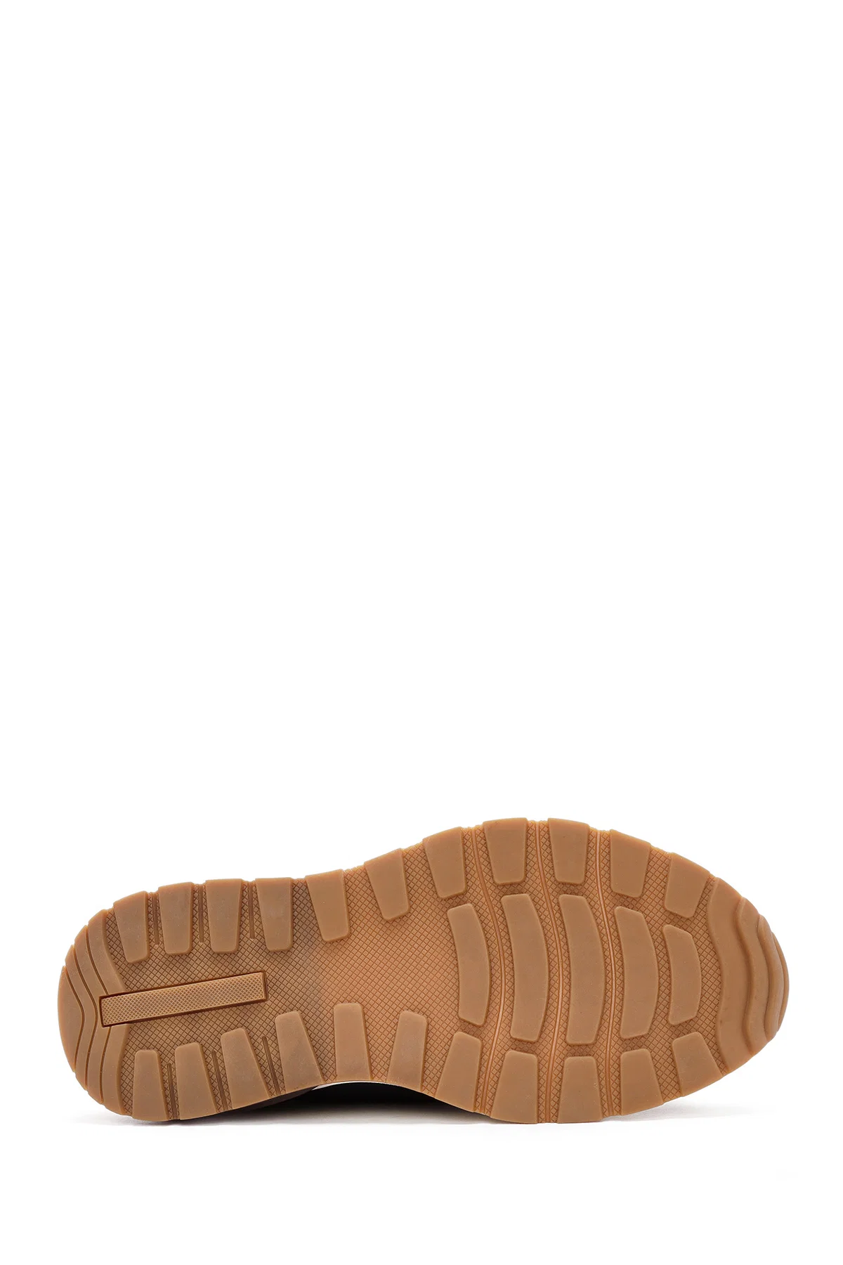 Erkek Lacivert Bağcıklı Kalın Tabanlı Deri Sneaker - Image 4