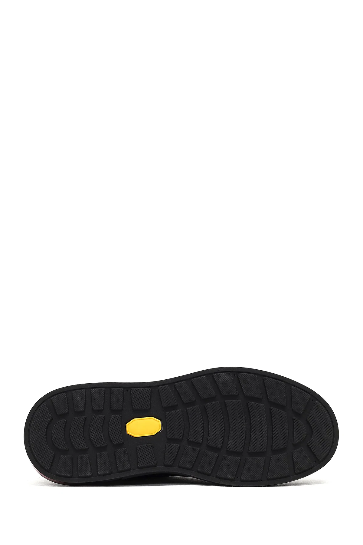 Erkek Lacivert Bağcıklı Kalın Tabanlı Deri Sneaker - Image 4