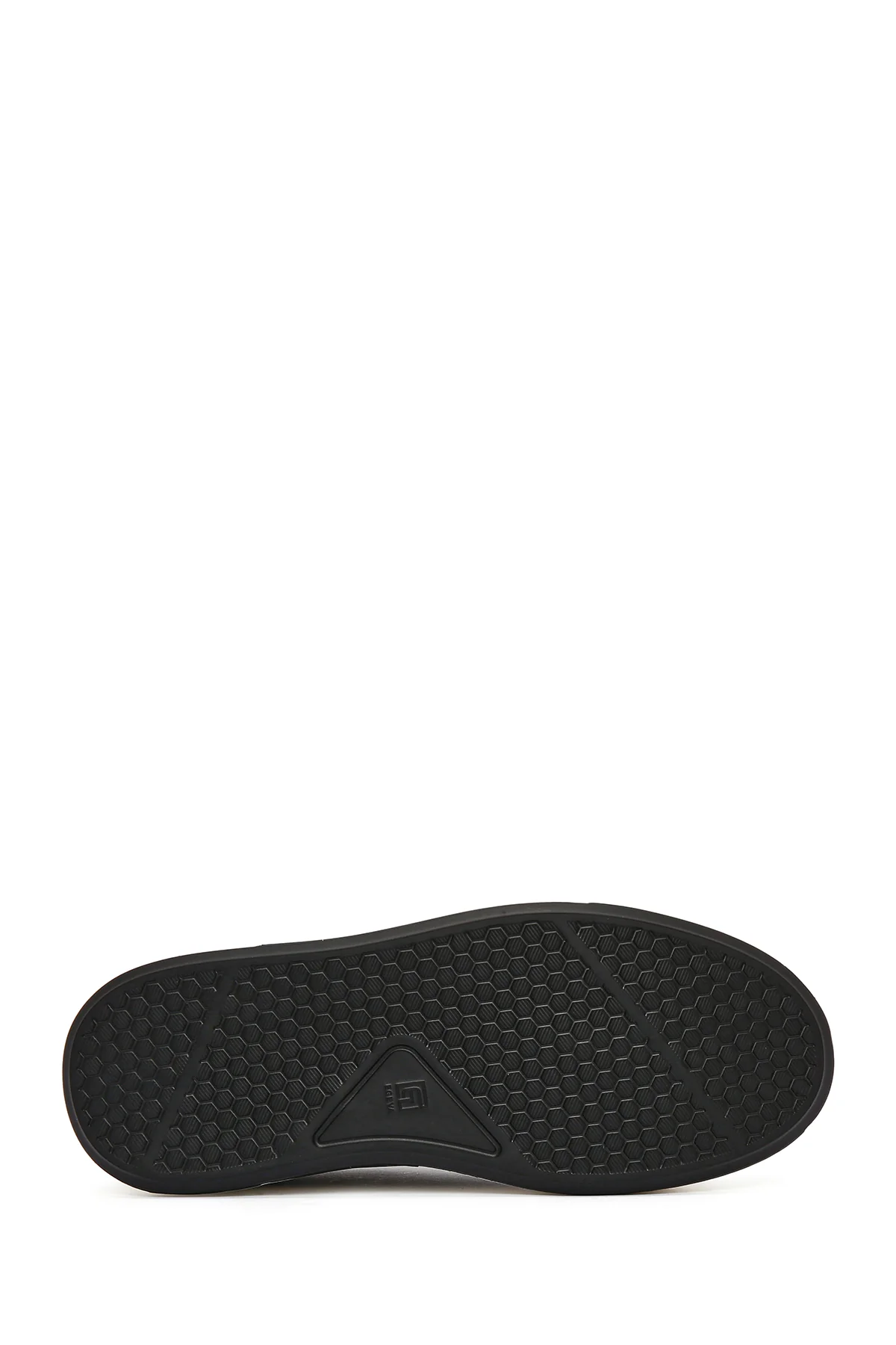 Erkek Lacivert Bağcıklı Kalın Tabanlı Deri Sneaker - Image 5