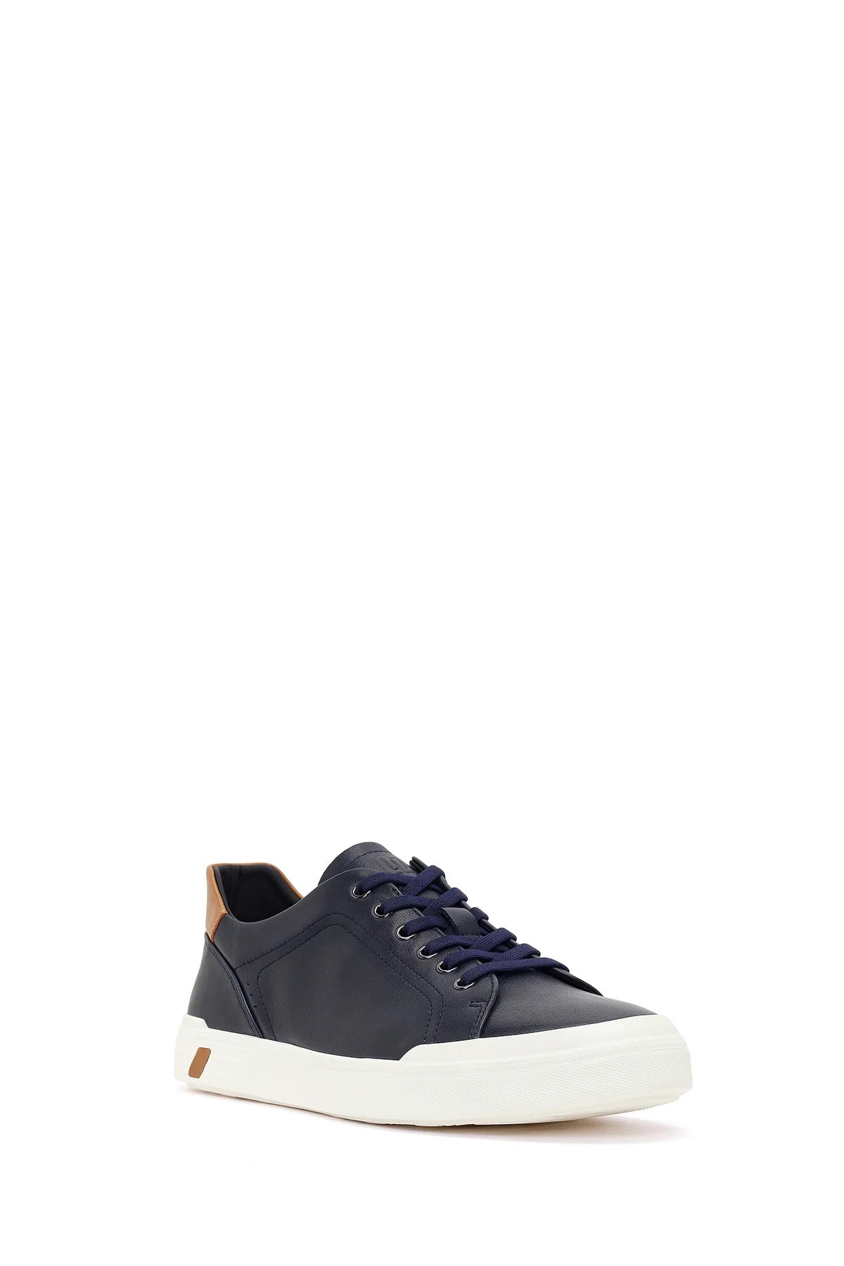 Erkek Lacivert Bağcıklı Kalın Tabanlı Deri Sneaker - Image 7