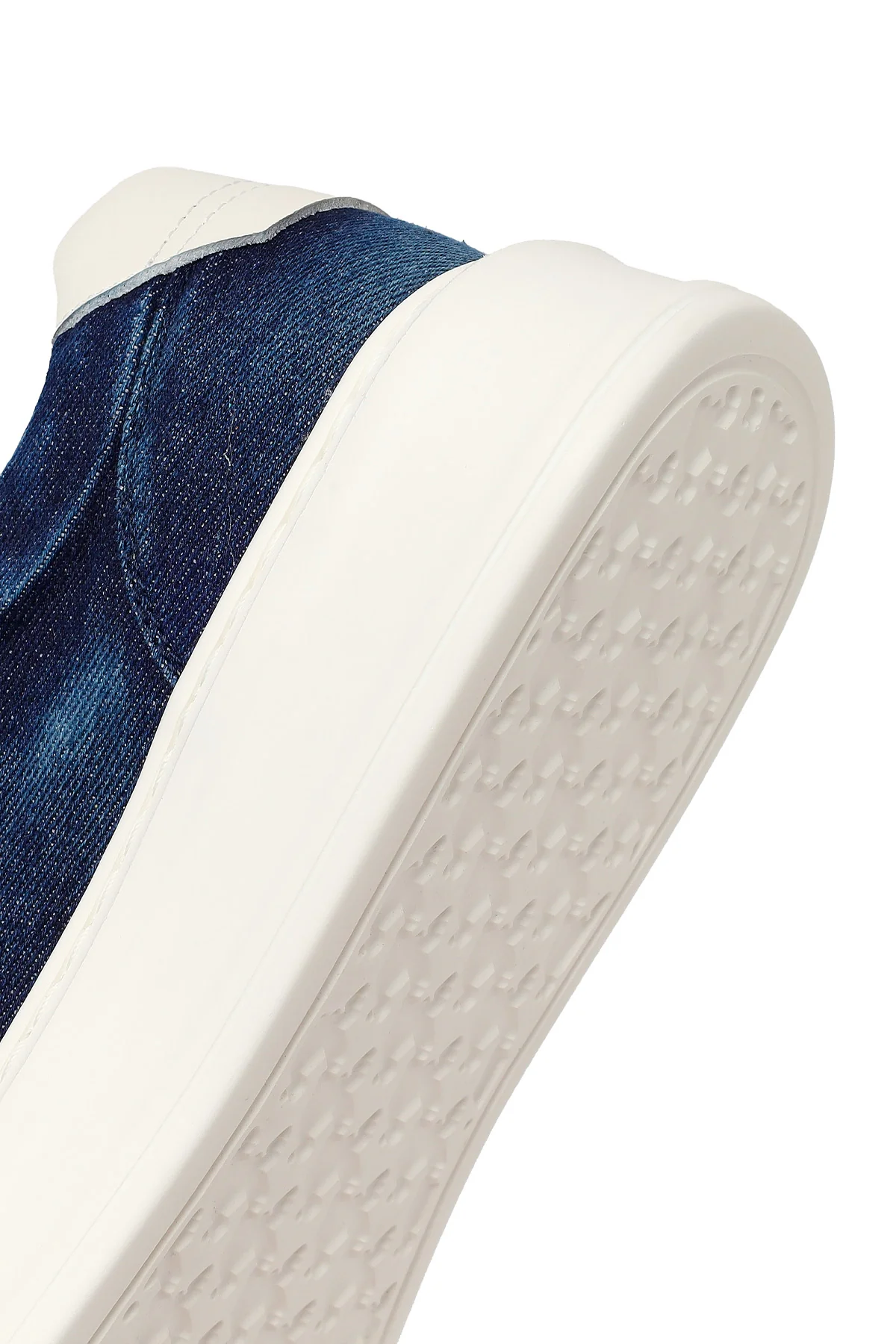 Erkek Lacivert Bağcıklı Kalın Tabanlı Kumaş Sneaker - Image 9
