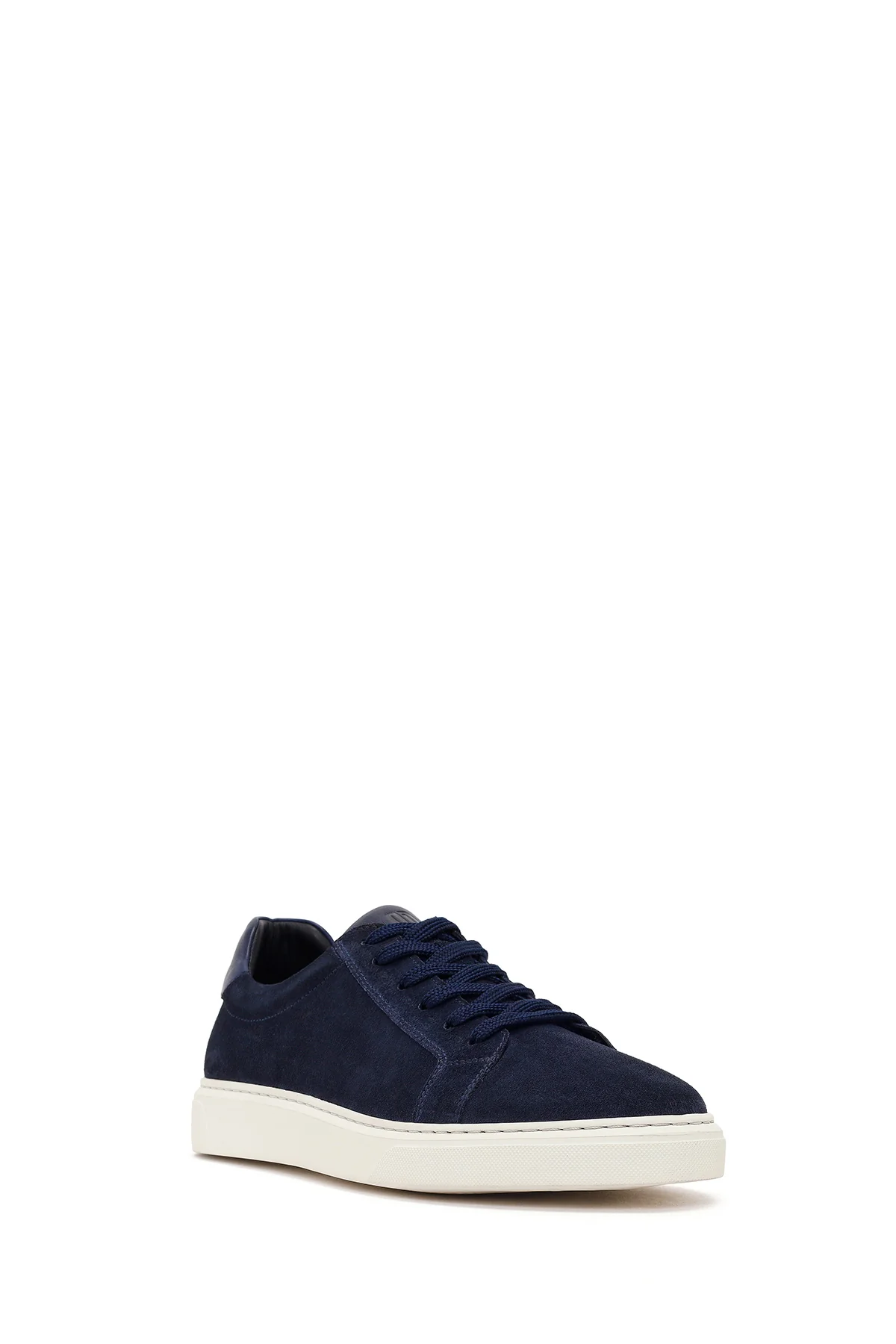 Erkek Lacivert Bağcıklı Kalın Tabanlı Süet Deri Sneaker - Image 8