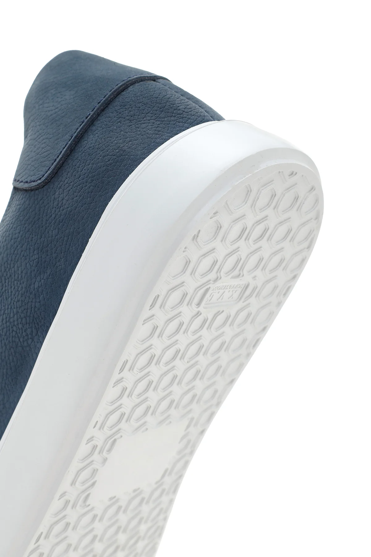 Erkek Lacivert Bağcıklı Nubuk Deri Sneaker - Image 8