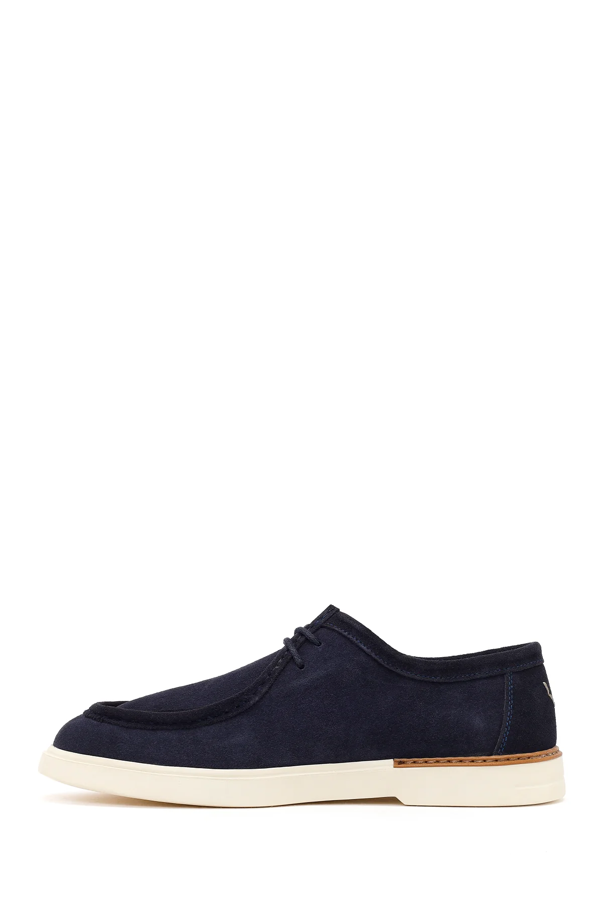 Erkek Lacivert Bağcıklı Süet Deri Casual Ayakkabı - Image 3