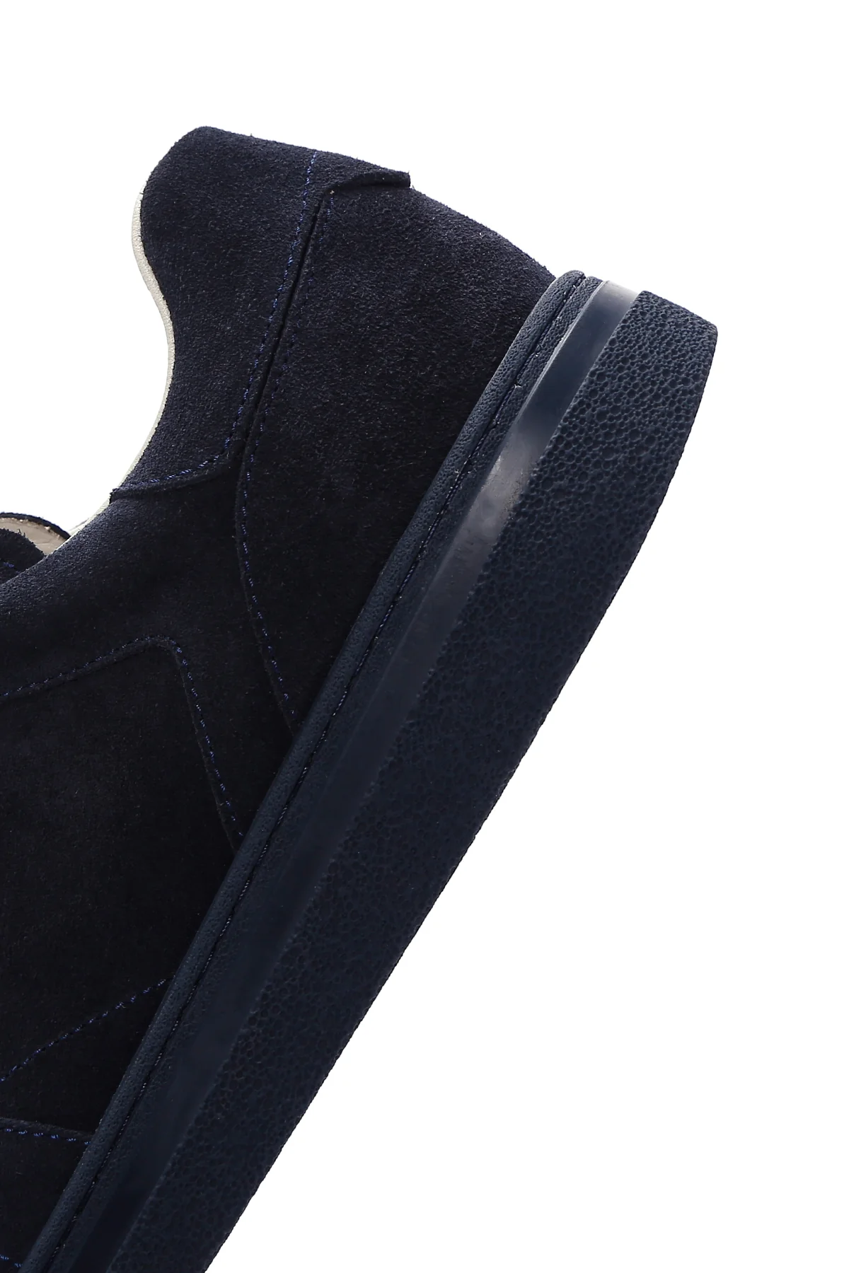 Erkek Lacivert Bağcıklı Süet Deri Sneaker - Image 7
