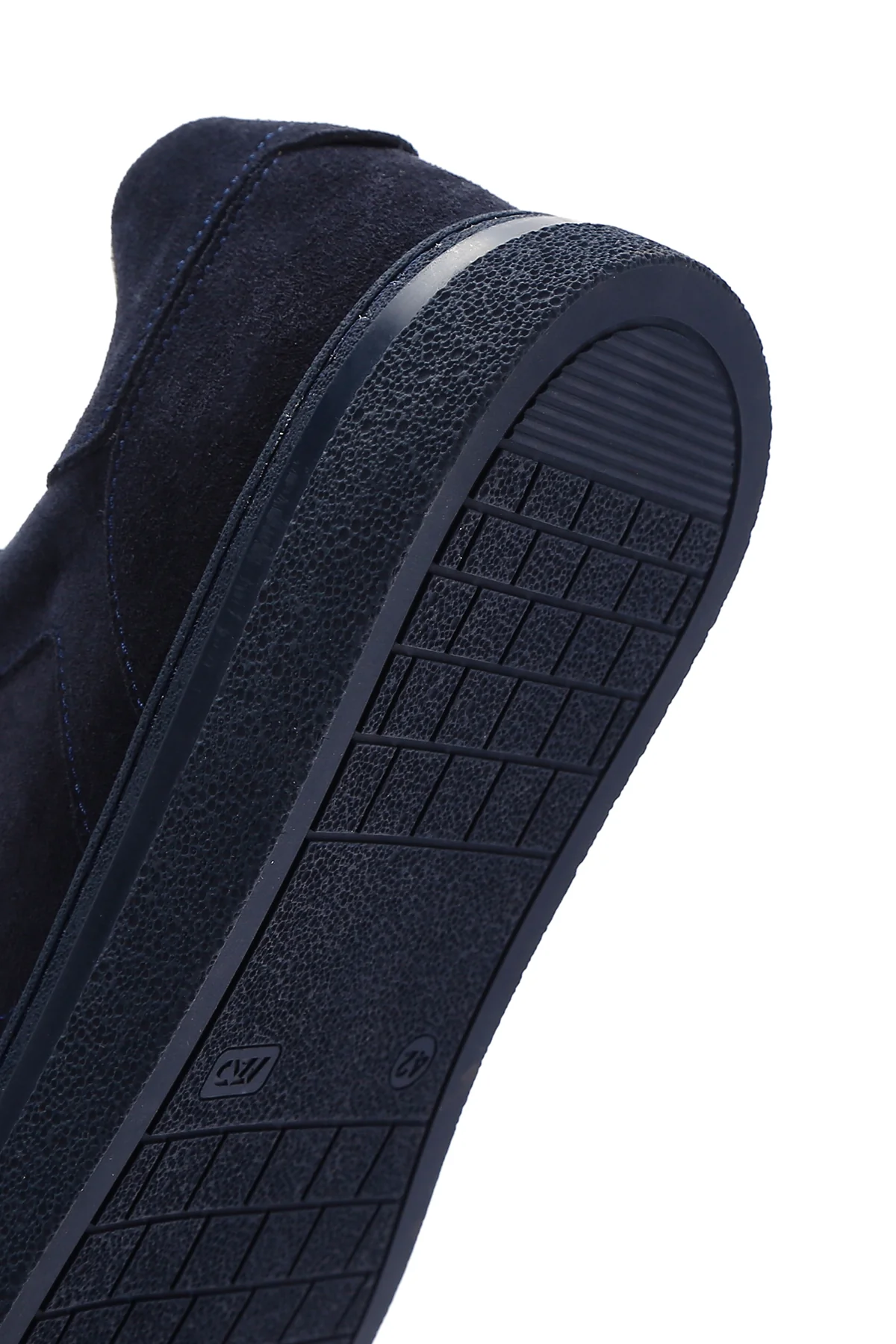 Erkek Lacivert Bağcıklı Süet Deri Sneaker - Image 8
