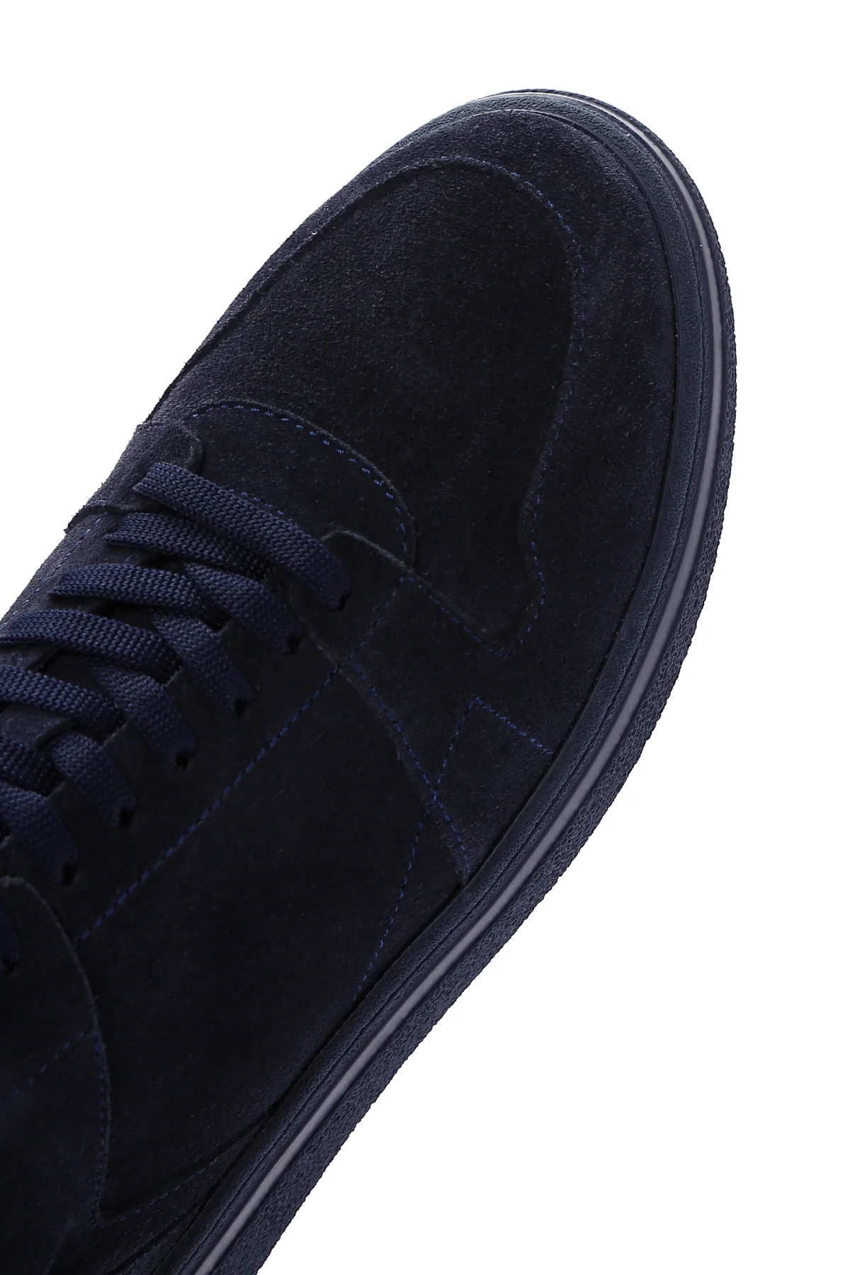 Erkek Lacivert Bağcıklı Süet Deri Sneaker - Image 9