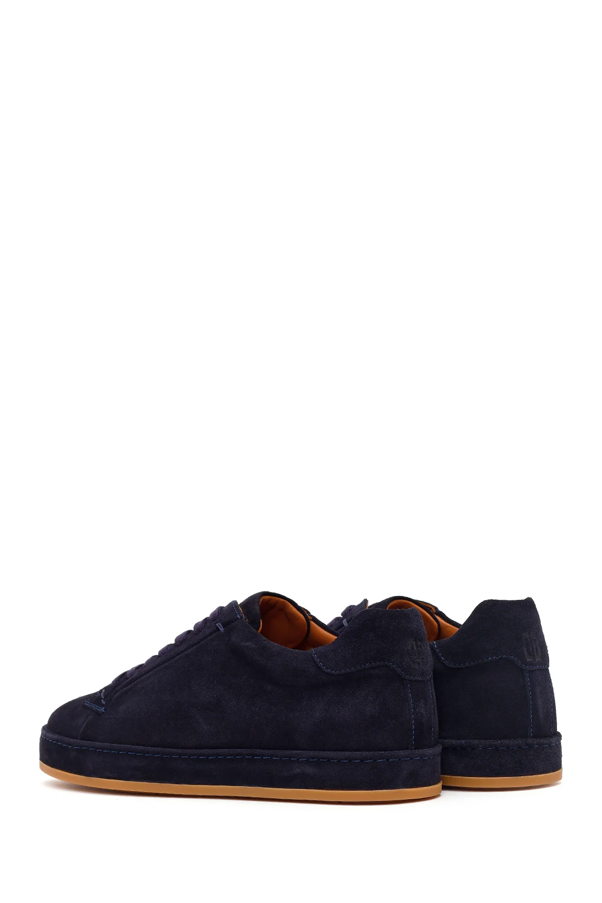 Erkek Lacivert Bağcıklı Süet Deri Sneaker - Image 6