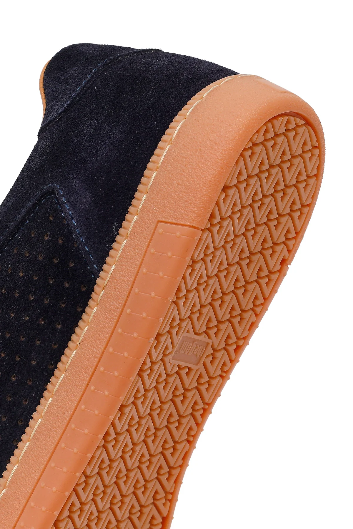 Erkek Lacivert Bağcıklı Süet Deri Sneaker - Image 9