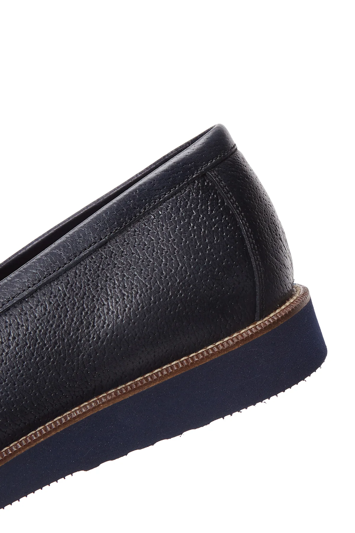 Erkek Lacivert Deri Baskılı Casual Loafer - Image 7