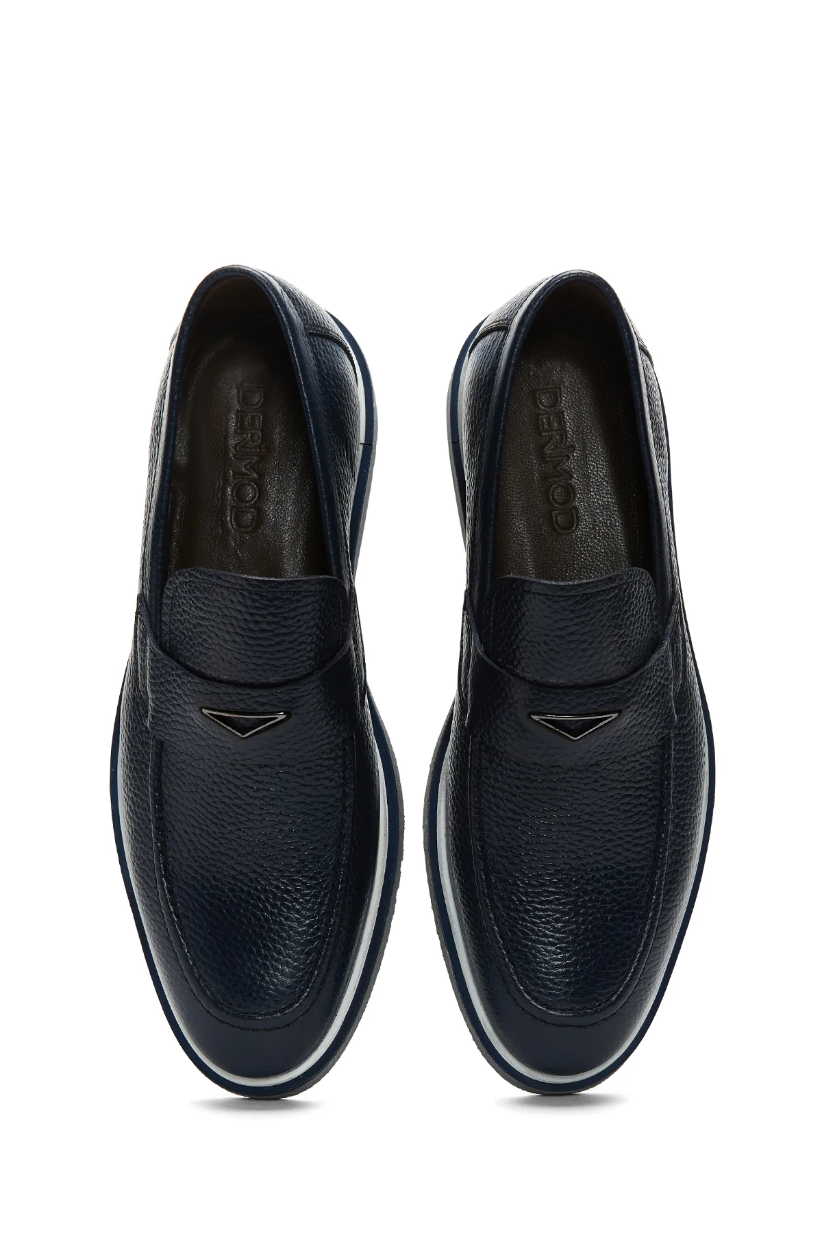 Erkek Lacivert Deri Casual Loafer - Image 6