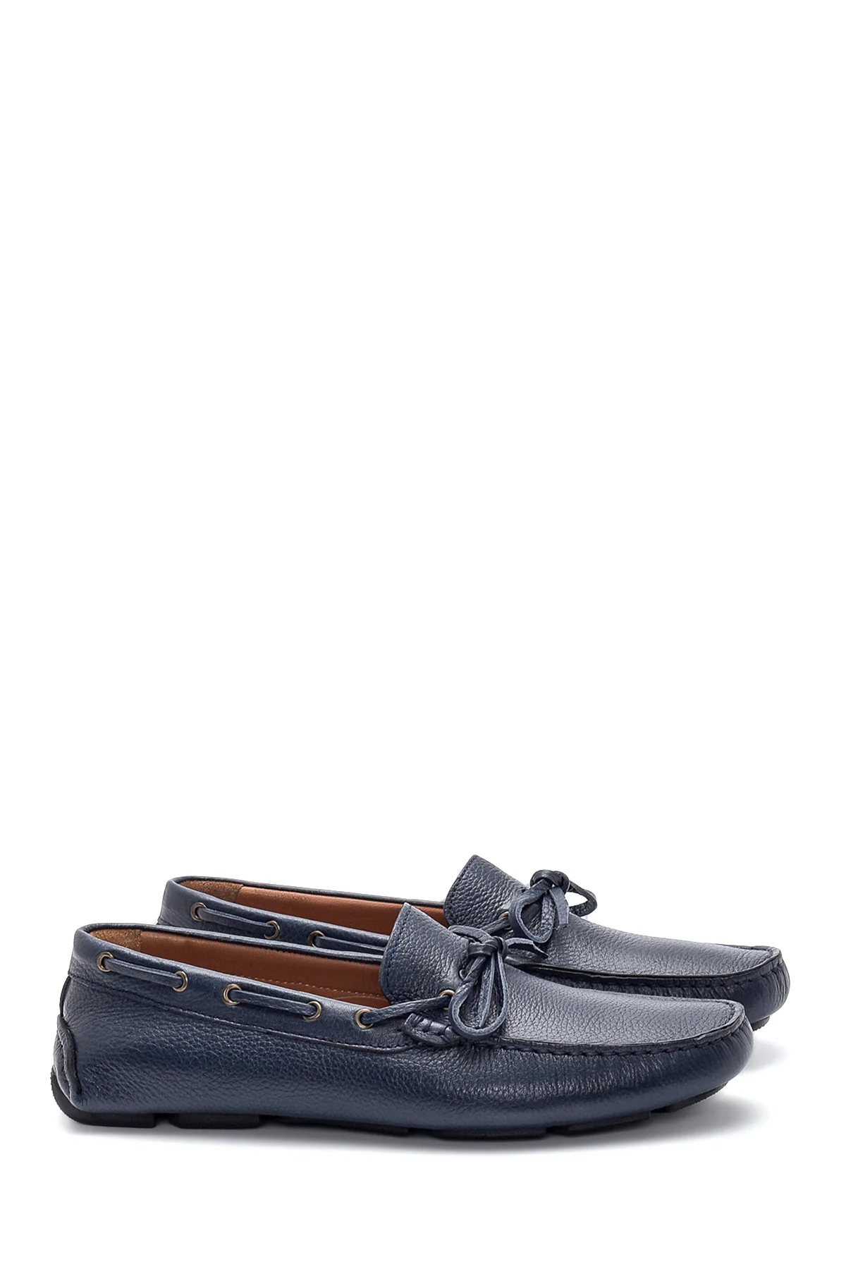 Erkek Lacivert Deri Casual Loafer - Image 3