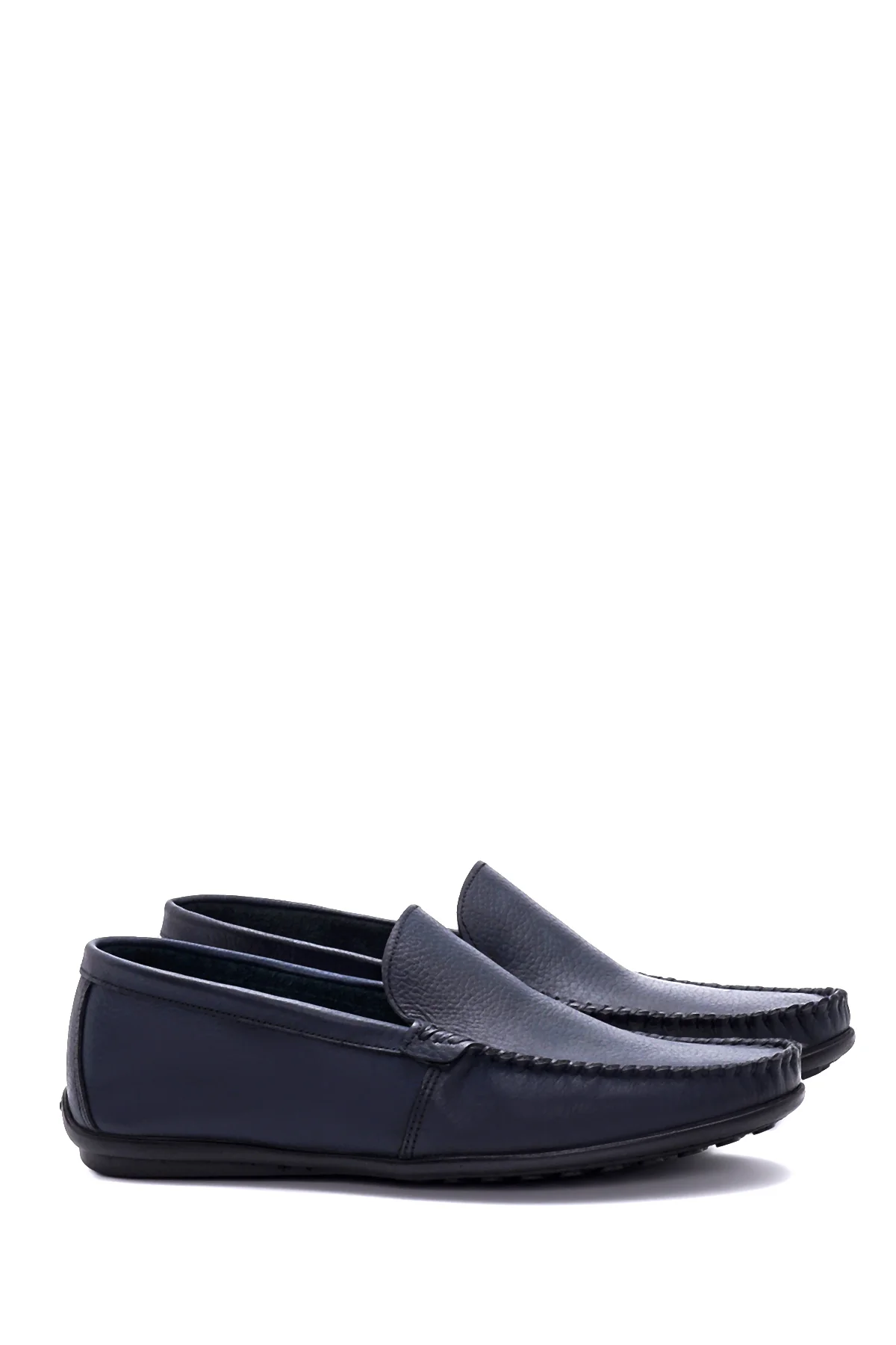 Erkek Lacivert Deri Casual Loafer - Image 3