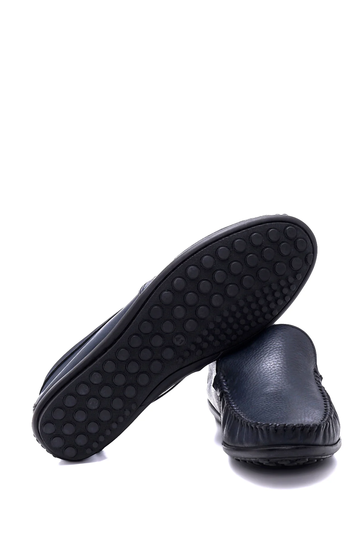 Erkek Lacivert Deri Casual Loafer - Image 4