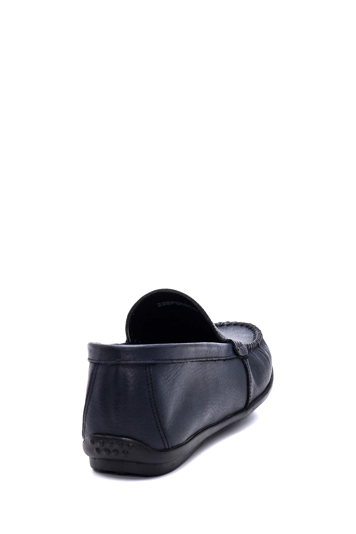 Erkek Lacivert Deri Casual Loafer - Image 5