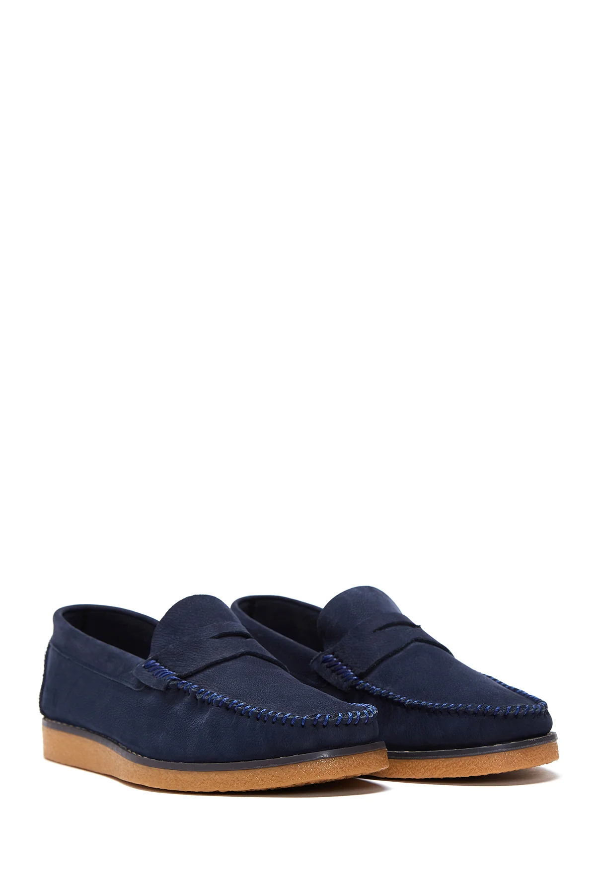Erkek Lacivert Deri Casual Loafer - Image 3