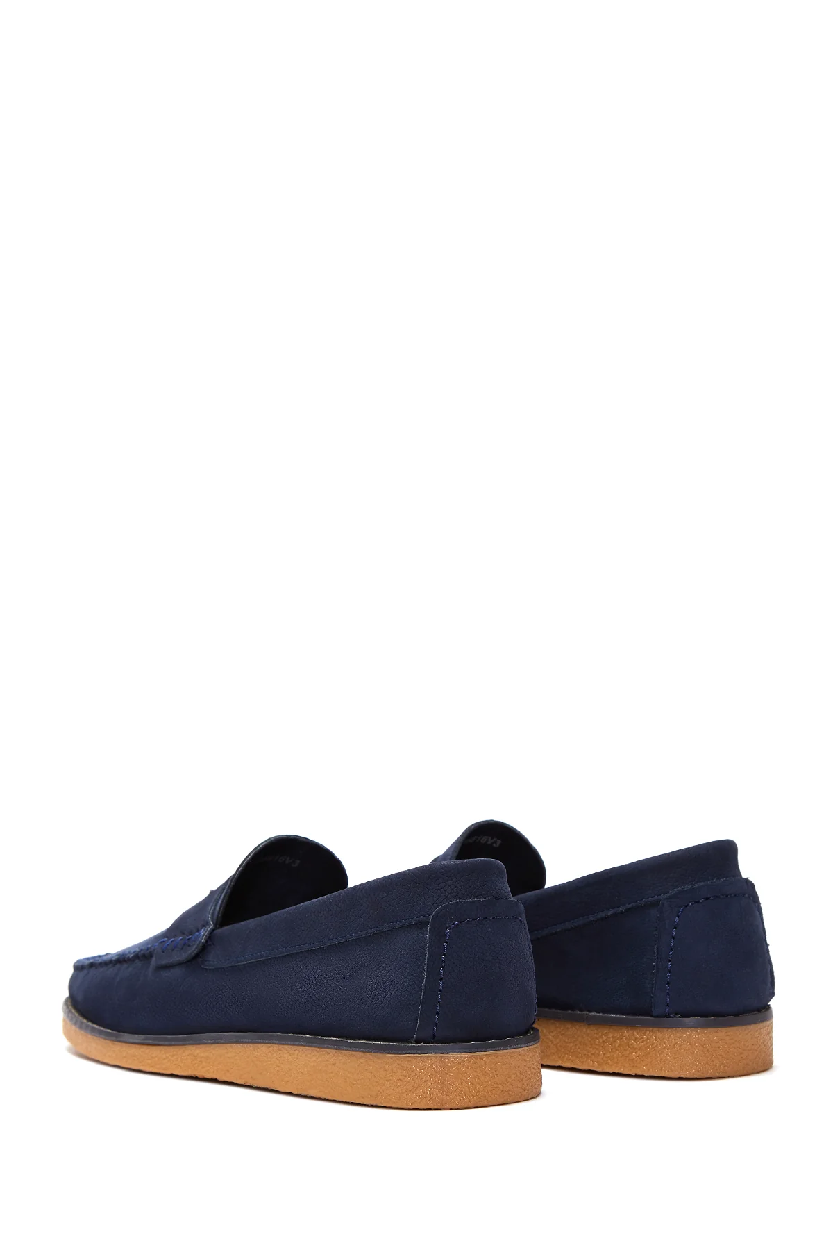 Erkek Lacivert Deri Casual Loafer - Image 4