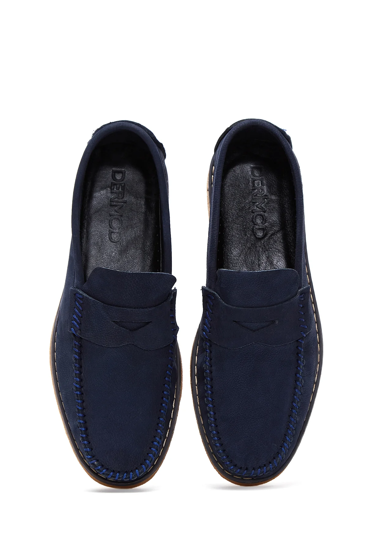 Erkek Lacivert Deri Casual Loafer - Image 5