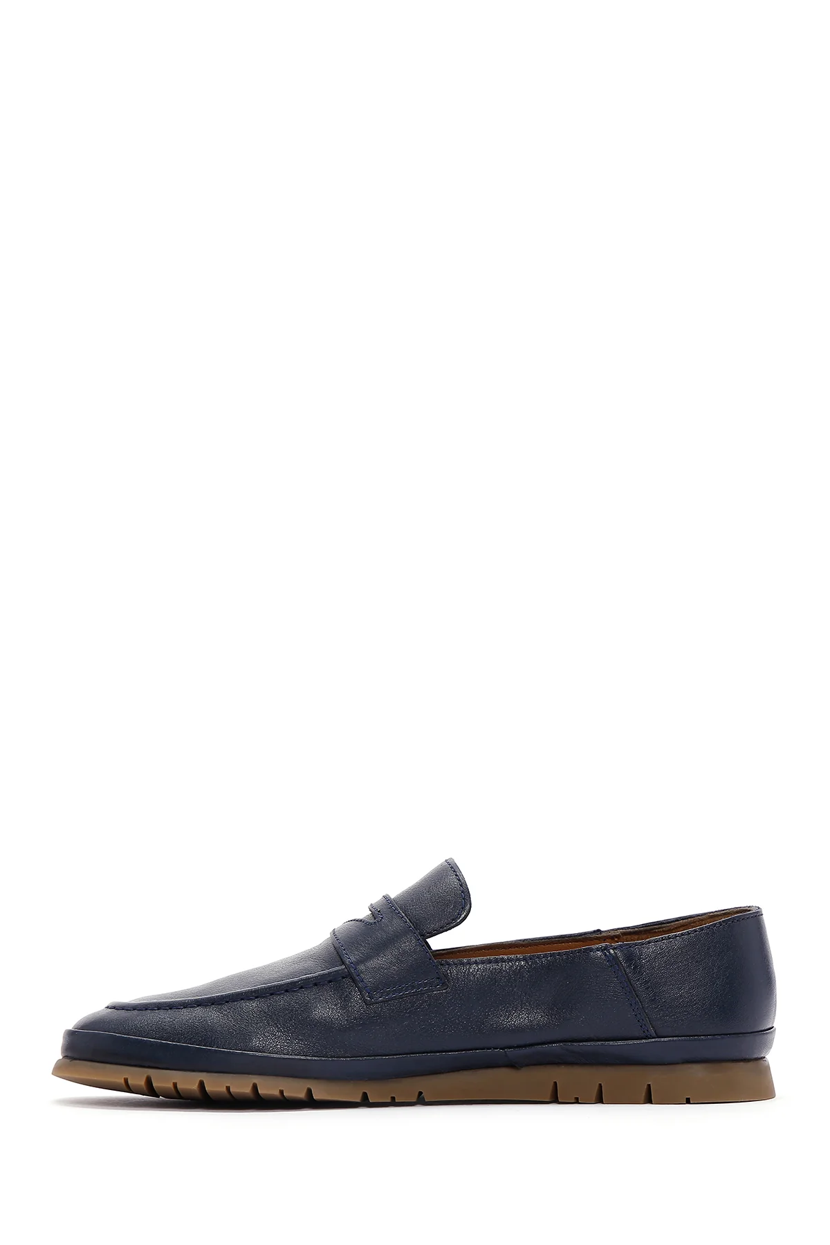 Erkek Lacivert Deri Casual Loafer - Image 2