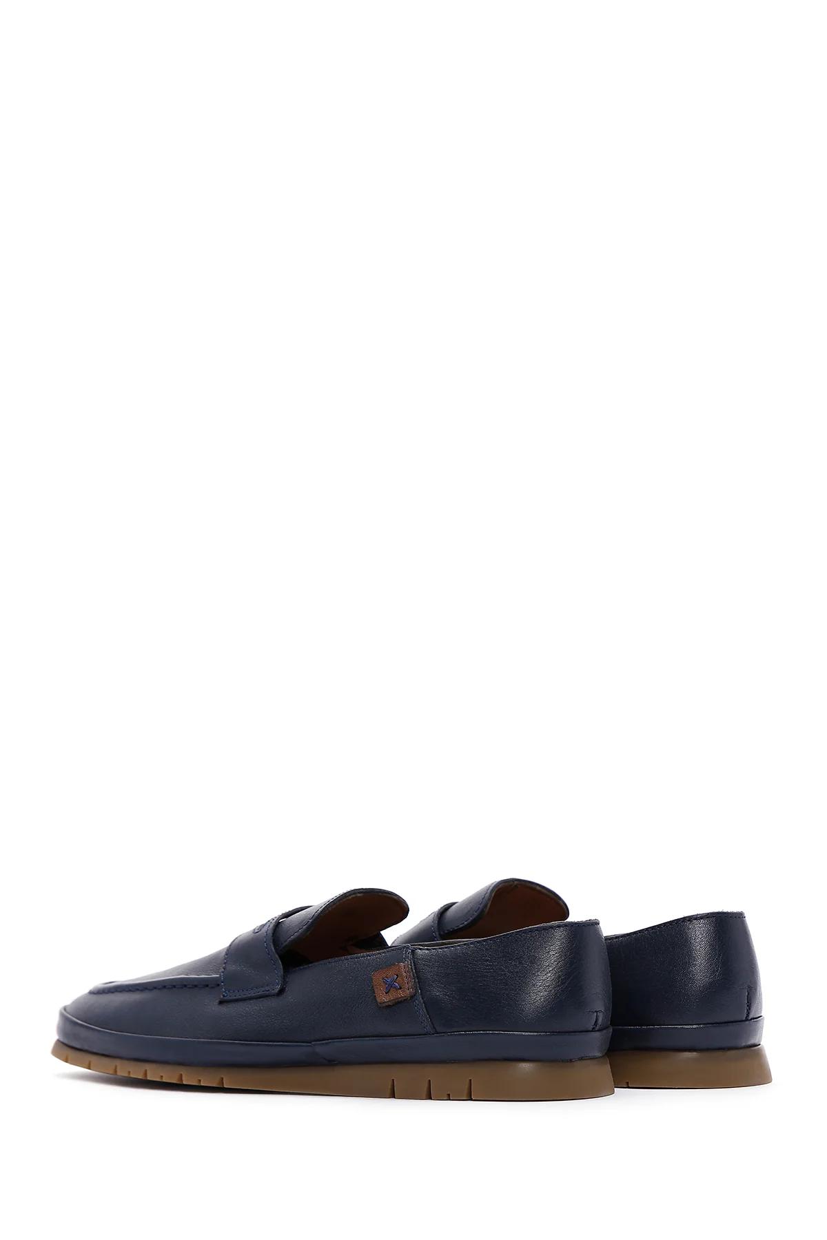 Erkek Lacivert Deri Casual Loafer - Image 5