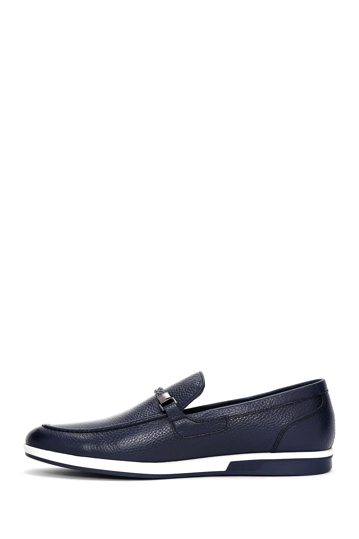 Erkek Lacivert Deri Casual Loafer - Image 2