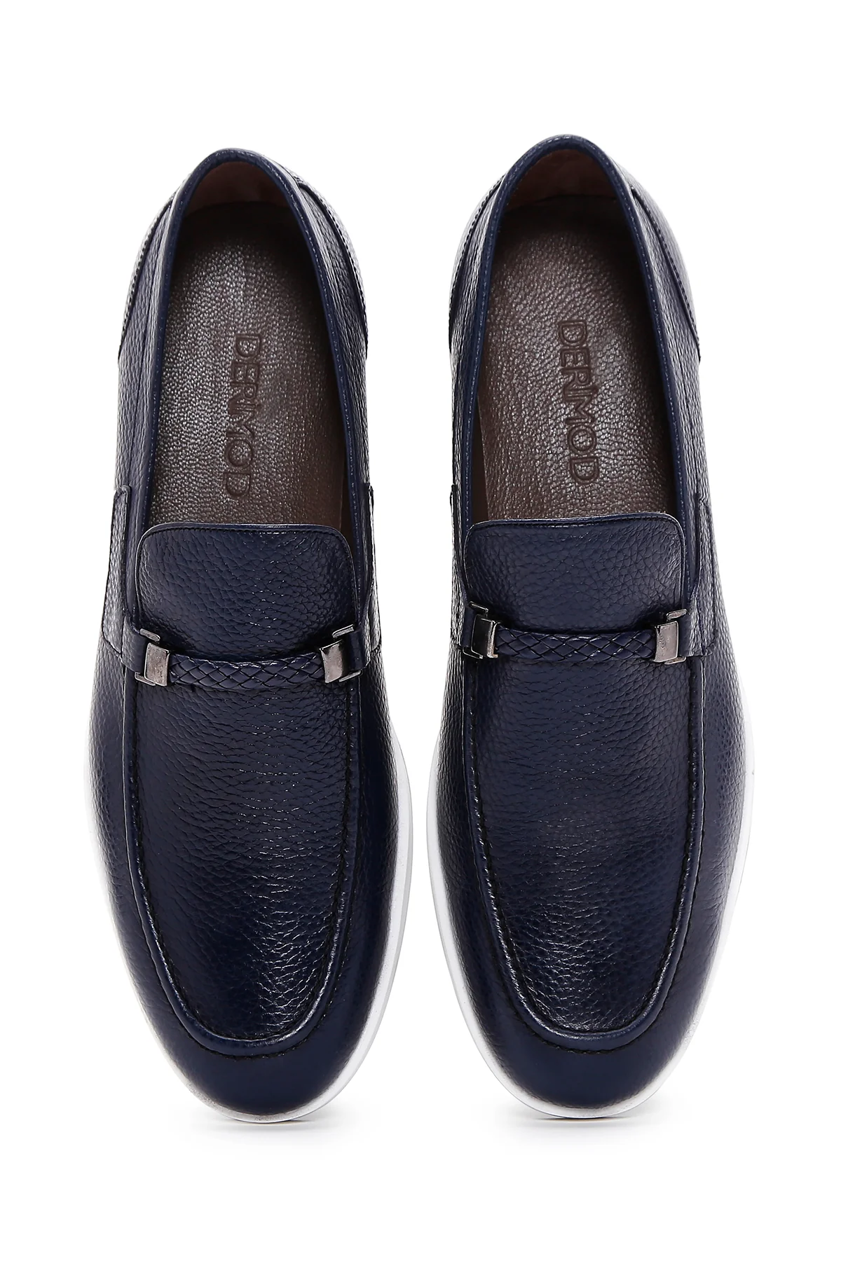 Erkek Lacivert Deri Casual Loafer - Image 6
