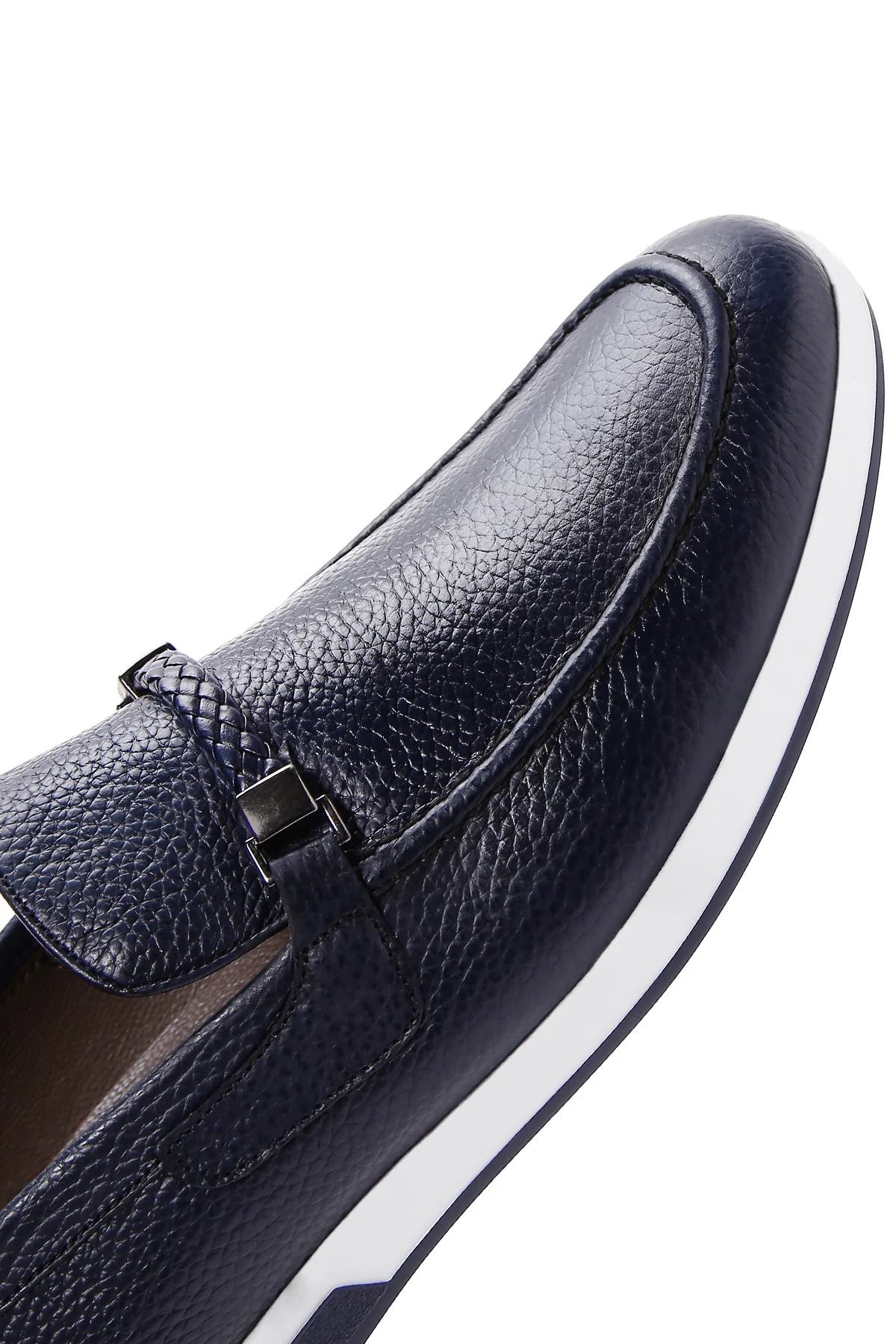 Erkek Lacivert Deri Casual Loafer - Image 8