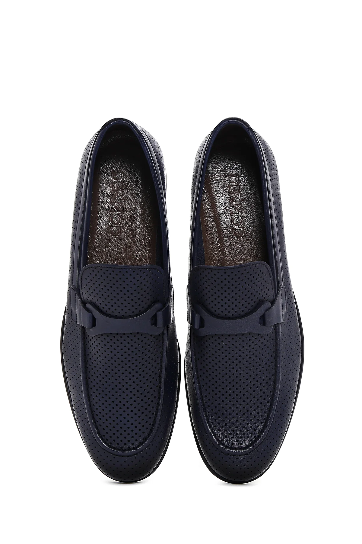 Erkek Lacivert Deri Casual Loafer - Image 6