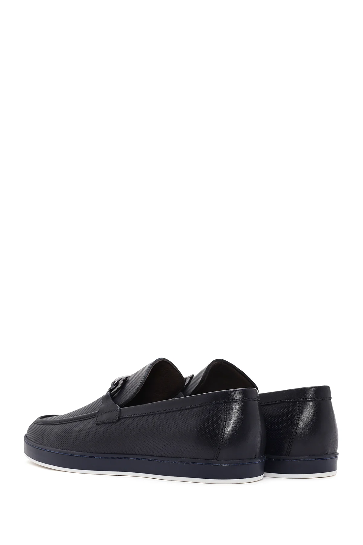 Erkek Lacivert Deri Casual Loafer - Image 5