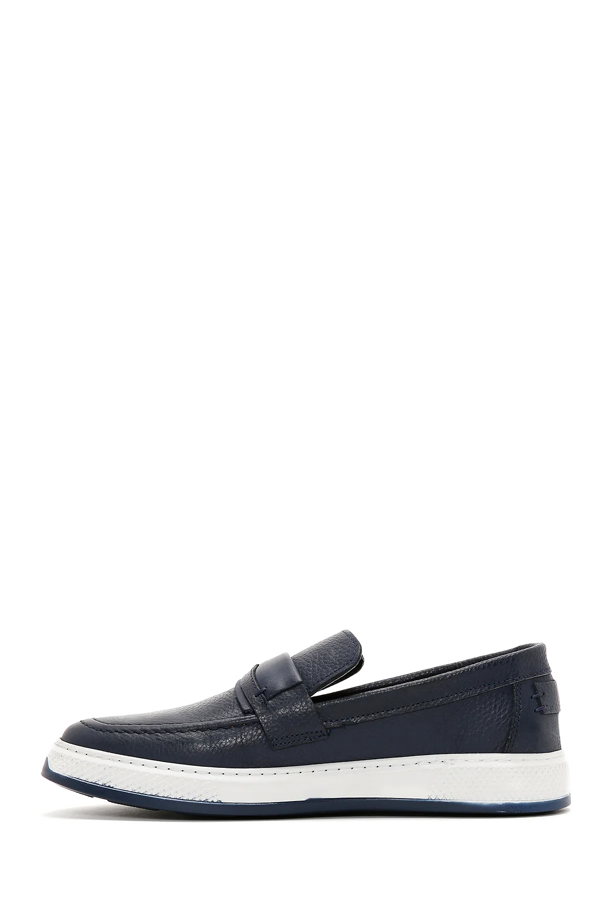 Erkek Lacivert Deri Casual Loafer - Image 2